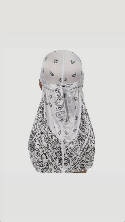 Durag Bandana Satin Blanc