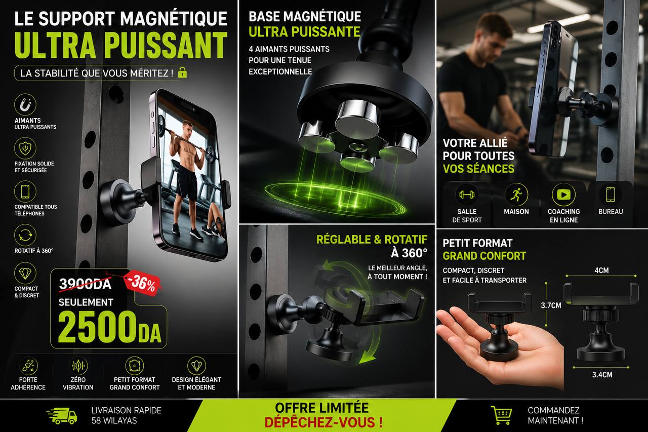 Support Magnétique Ultra Puissant 360°