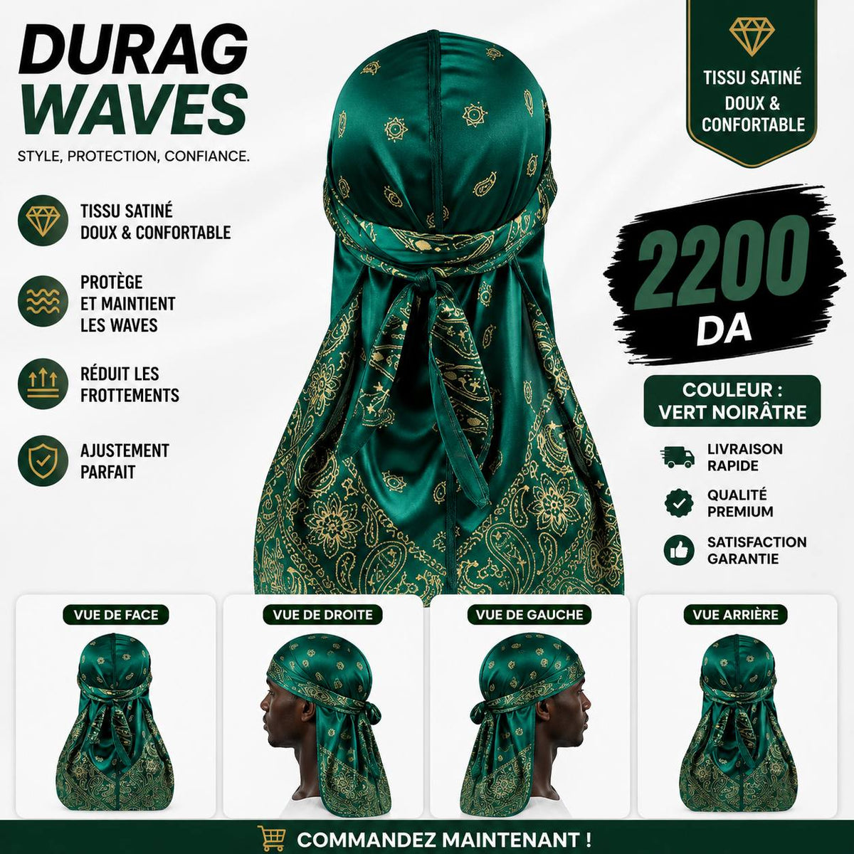 Durag Bandana Satin